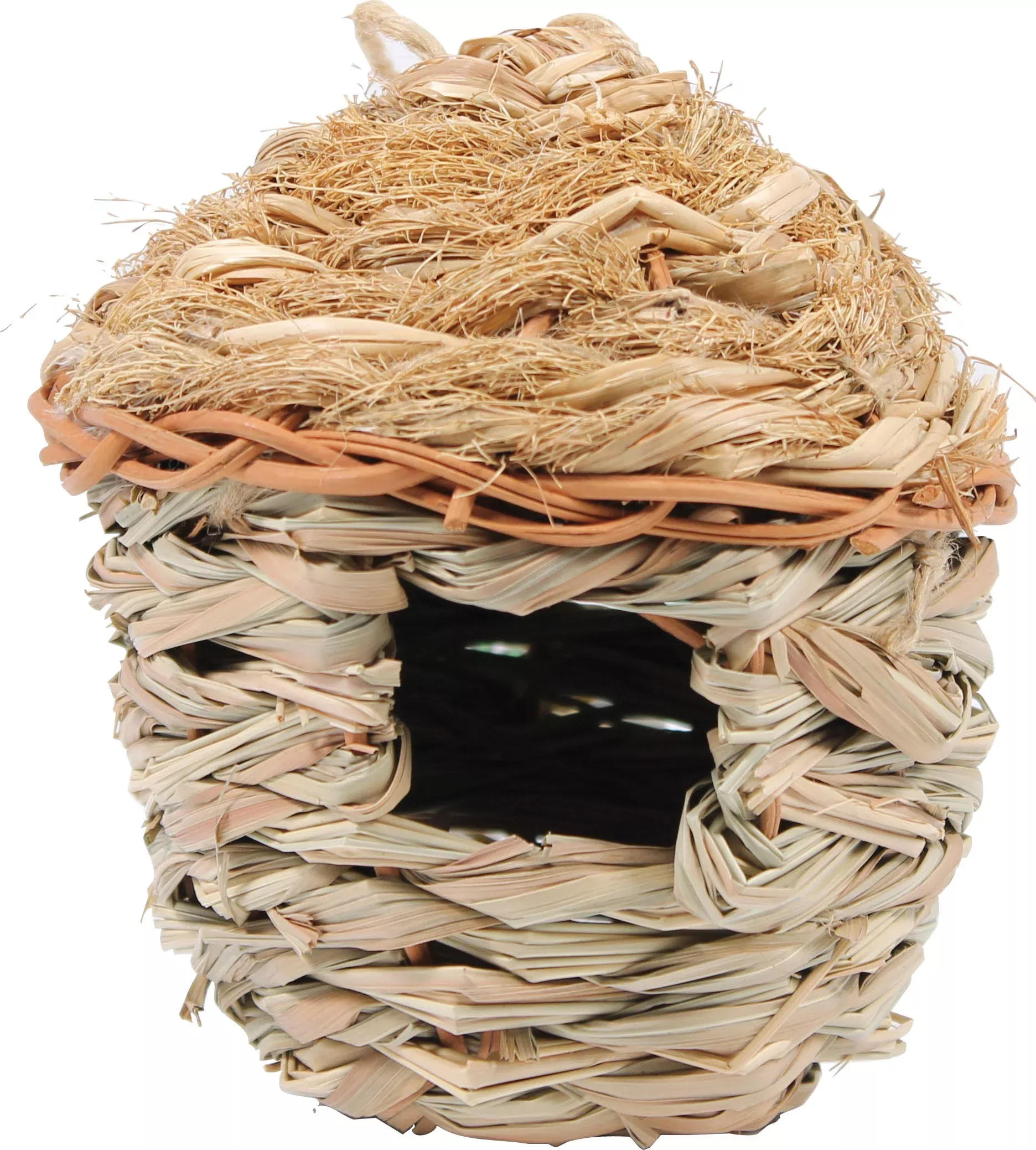 Songbird Essentials Hanging Grass Roosting Pocket Teardrop 12 In
