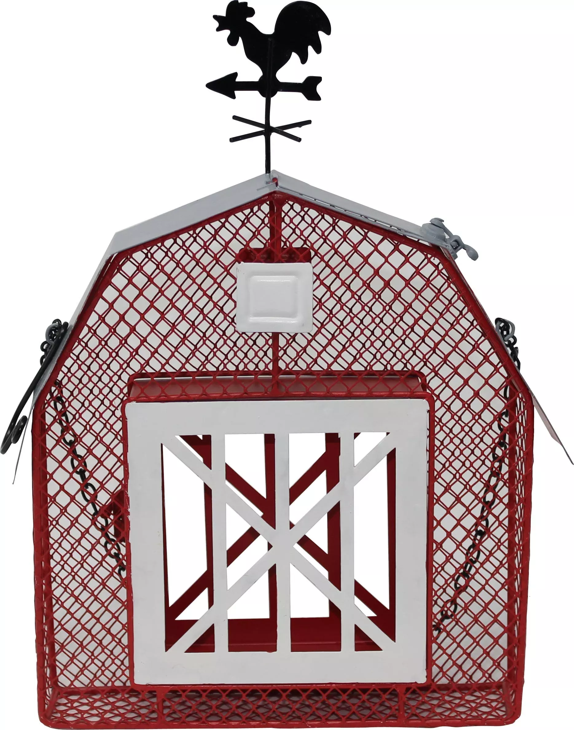 Songbird Essentials Mesh Barn Seed & Suet Bird Feeder 2x9x16.5 Red