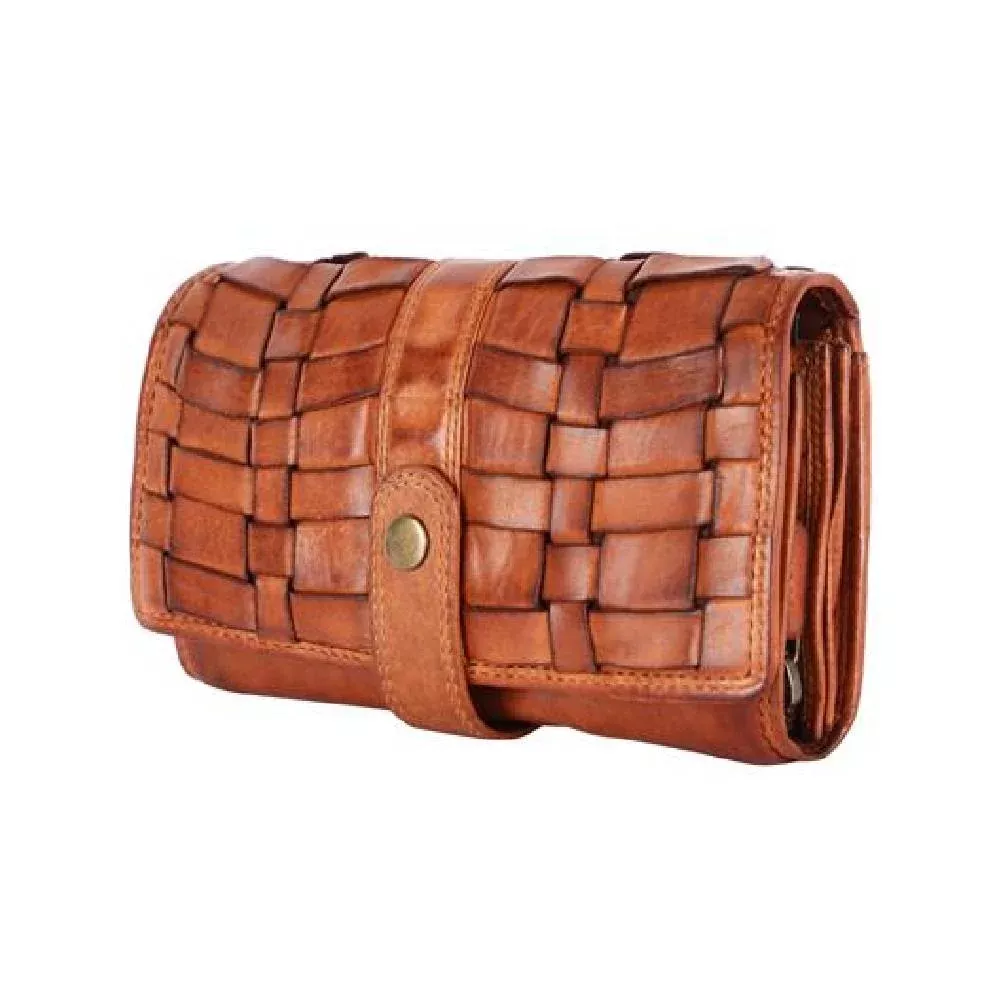 Spaghetti Western Cavello Basketweave Organizer Wallet