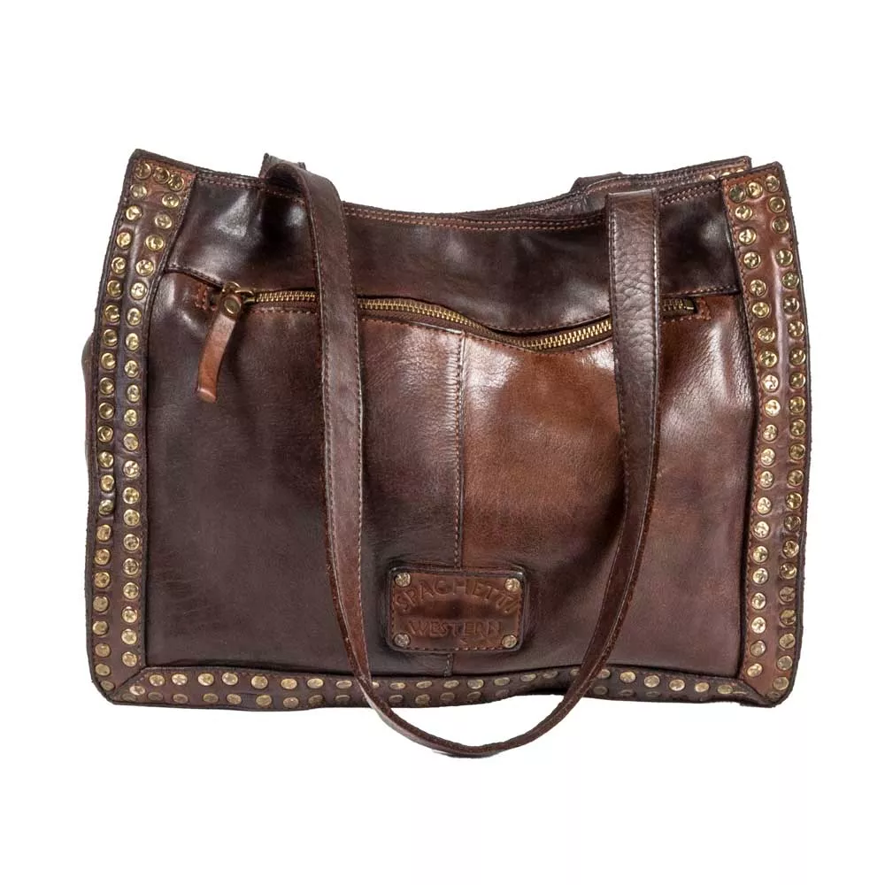 Spaghetti Western Leather Stud Shoulder Bag