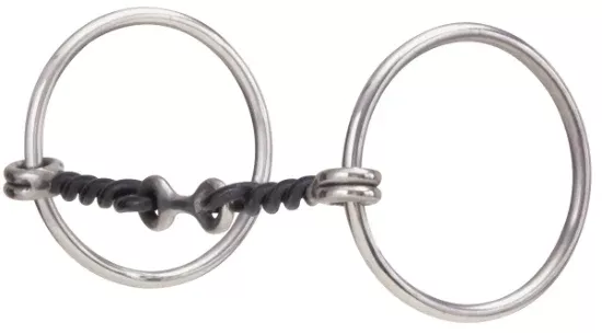 SS Ring Snaffle w/Dogbone & Twist Bit