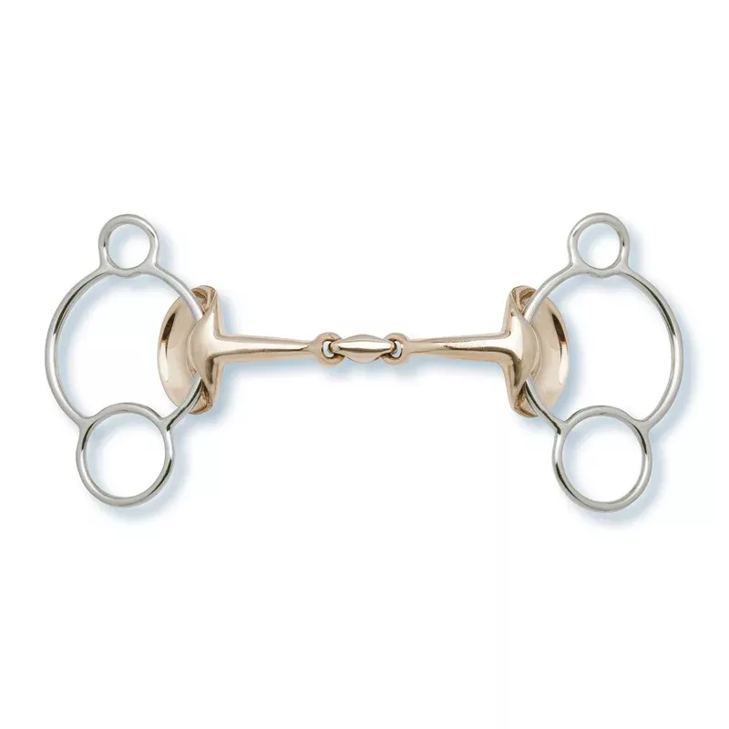 Stübben Golden Wings 3-Ring Gag double broken 14mm