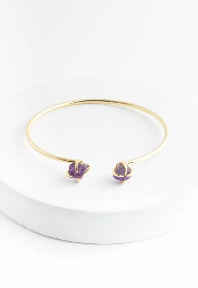 Starfish Project, Inc - Shine Two-Stone Cuff in Amethyst