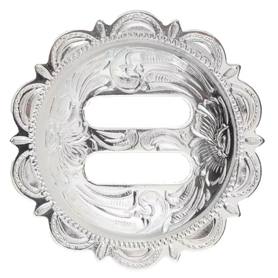 Sterling Plated Slotted Concho