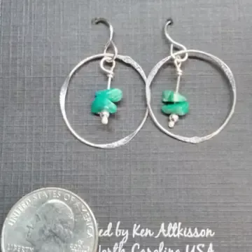 Sterling Silver Earrings W/ Turquoise