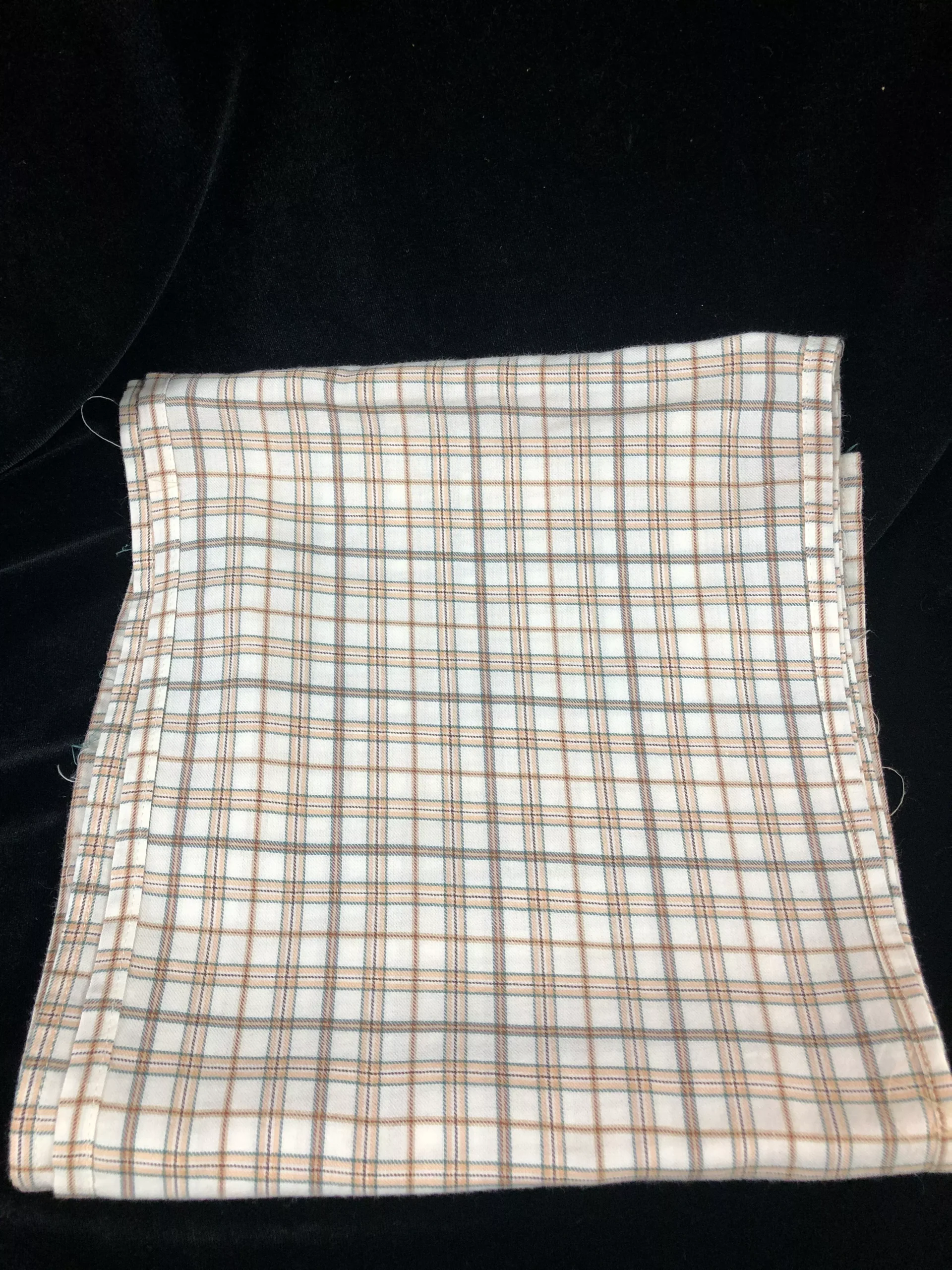 Stock Tie Tan Plaid 4 Fold