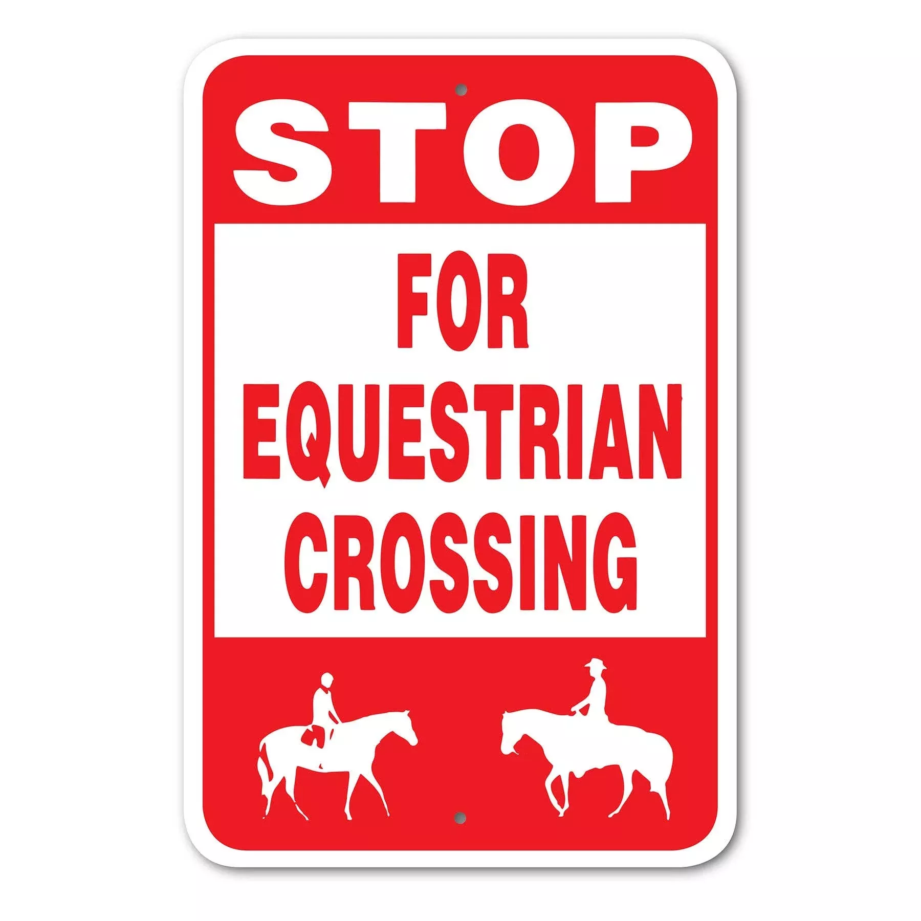 Stop for Equestrian Crossing-Sign