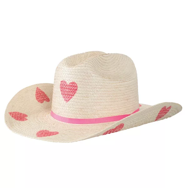 Sunbody kids Cattleman Palm Leaf- Pink Hearts