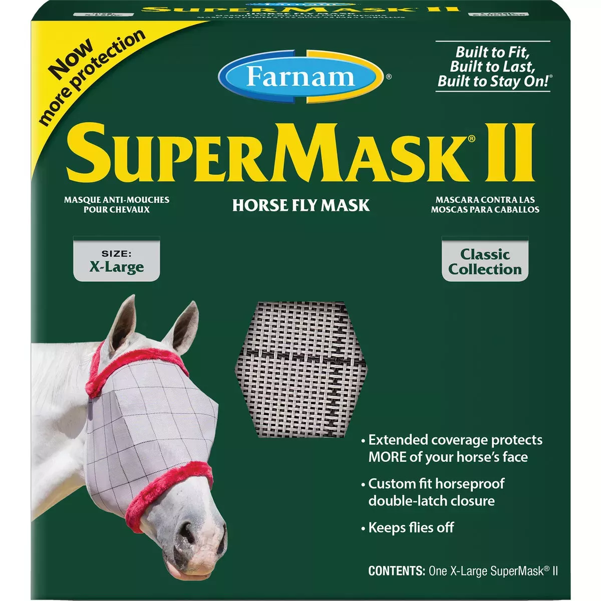 SuperMask II X-Large Horse Fly Mask with out Ears