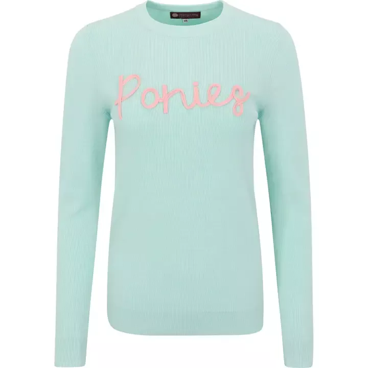 Sweater- Ponies Mint /Peach
