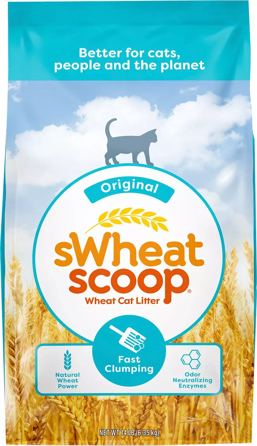 Swheat Scoop Original Clumping Wheat Cat Litter, 14 lb