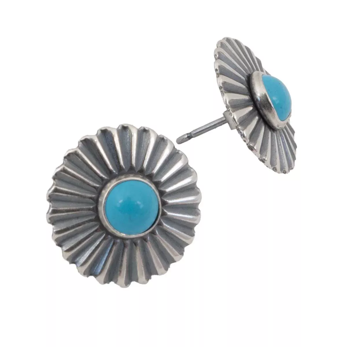 Tabori Fluted Post Turquoise Stud Earrings