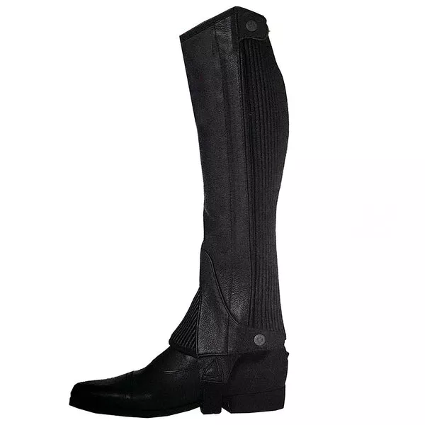 Tall B Ovation Child Half Chaps Pro Top Grain Black