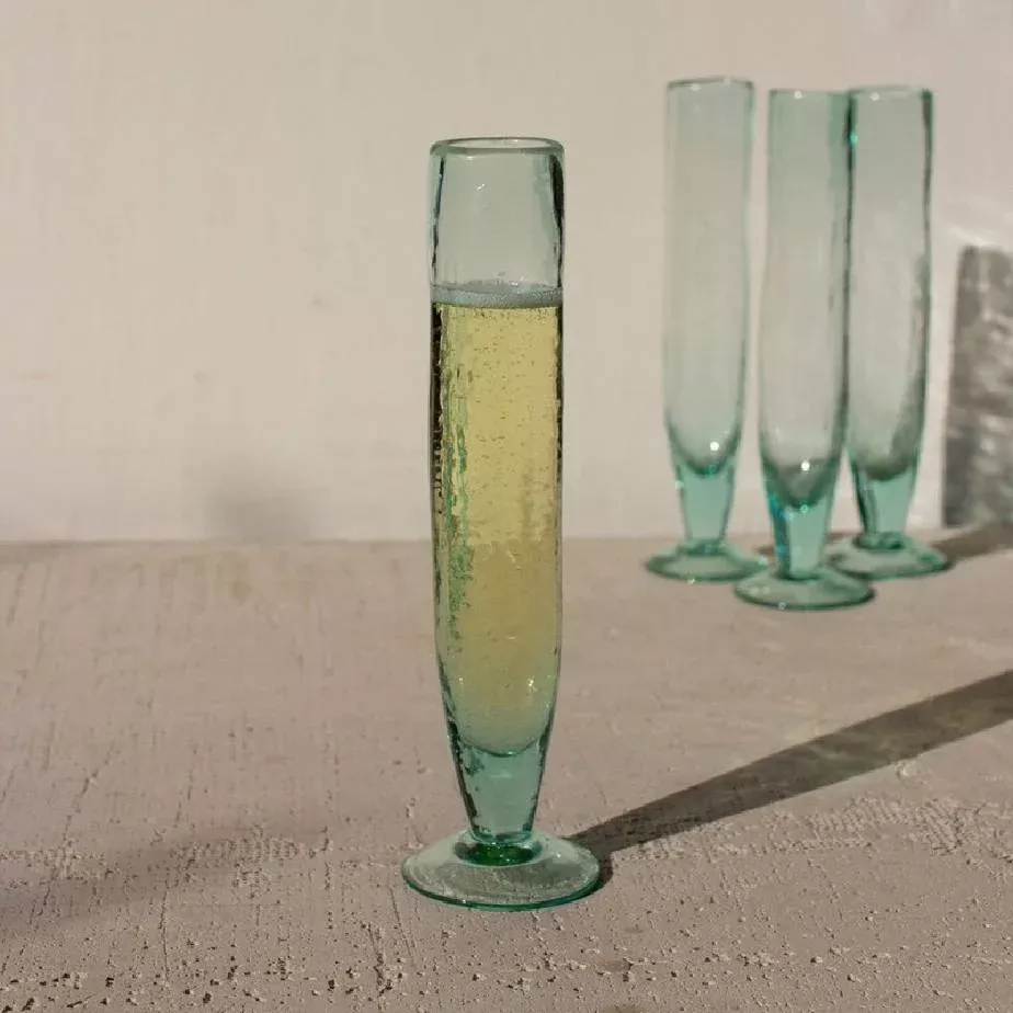 Tall Recycled Champagne Flute