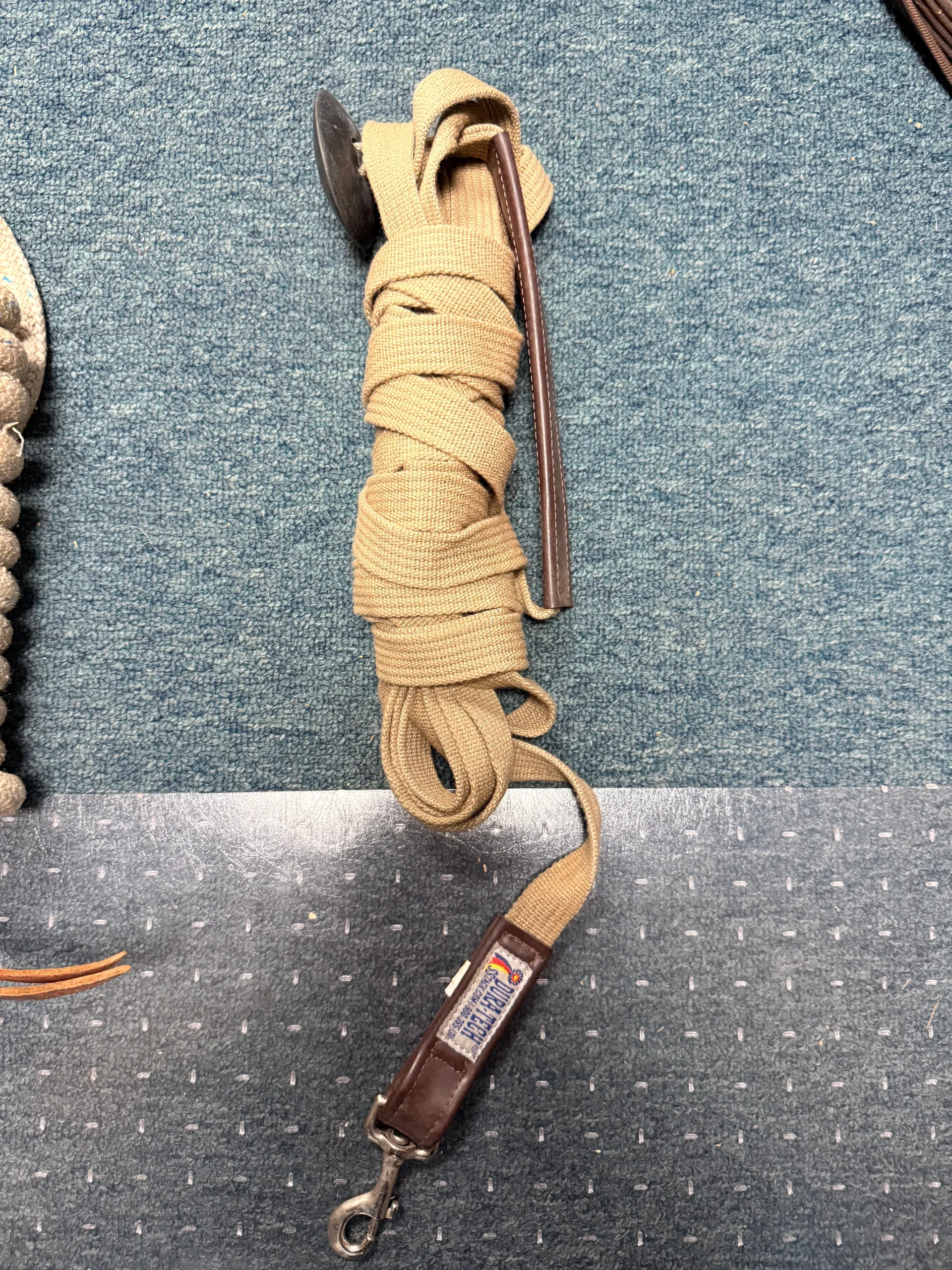 tan nylon dura tech by Schneiders lunge line