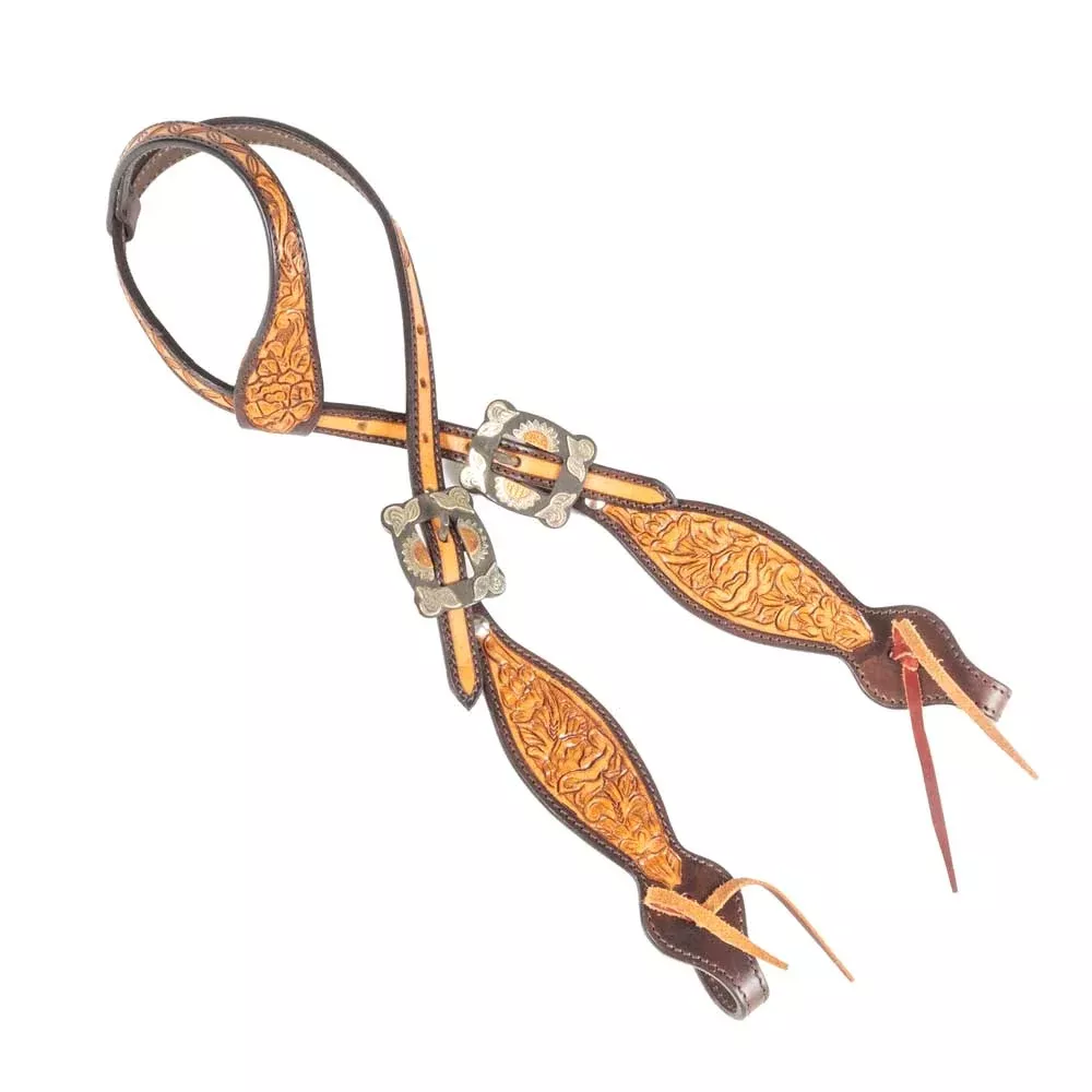 Teskey's Floral Rose One Ear Headstall