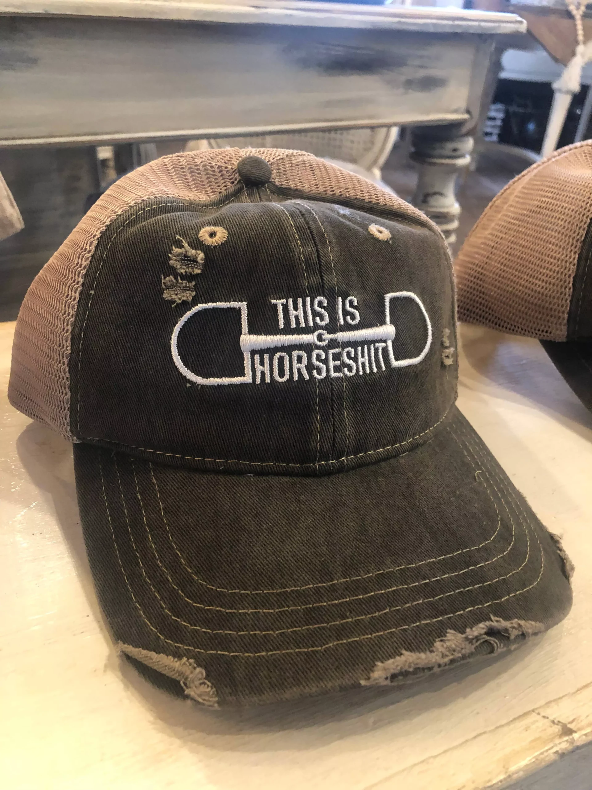 This is HorseShit Distressed Trucker Baseball Hat/Cap