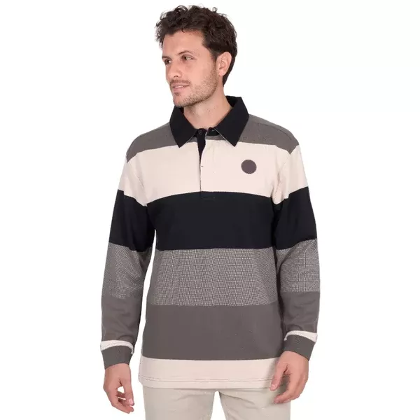 Thomas Cook Mens Rugby | Brandon | Black / Oat