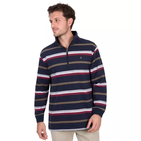 Thomas Cook Mens Rugby | Nicholas 1/4 Zip | Navy / Multi