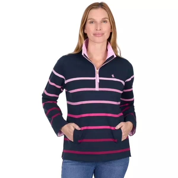Thomas Cook Womens Rugby | Gemma 1/4 Zip | Pink / Navy
