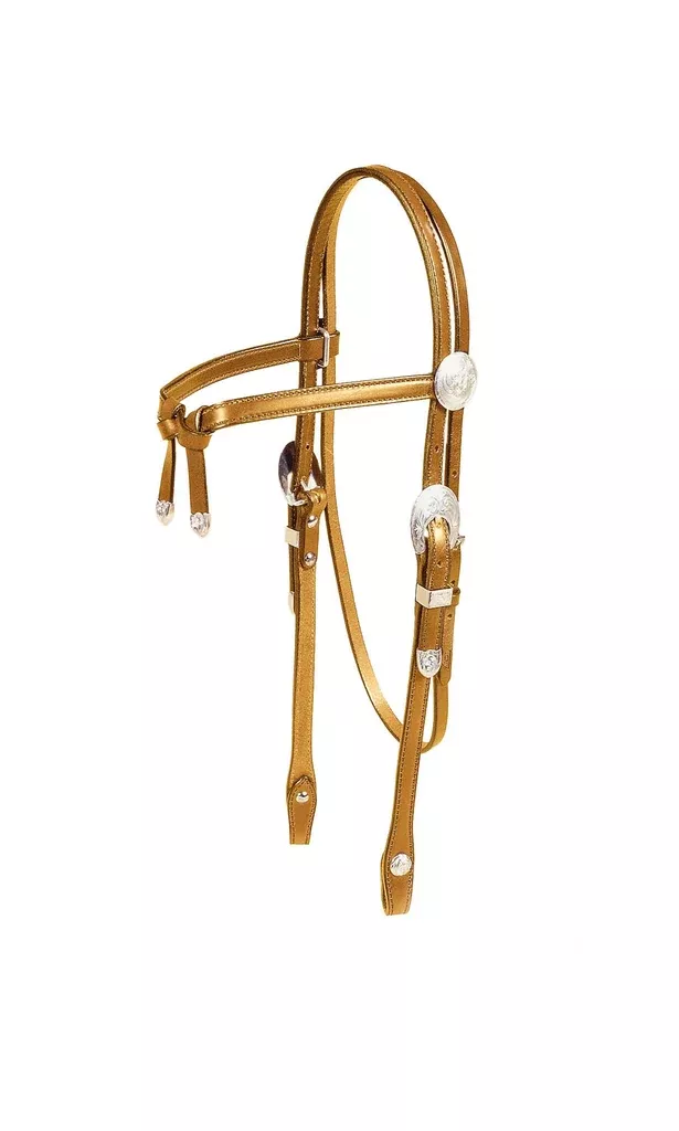Tory Leather Oklahoma Silver Brow Knot Headstall