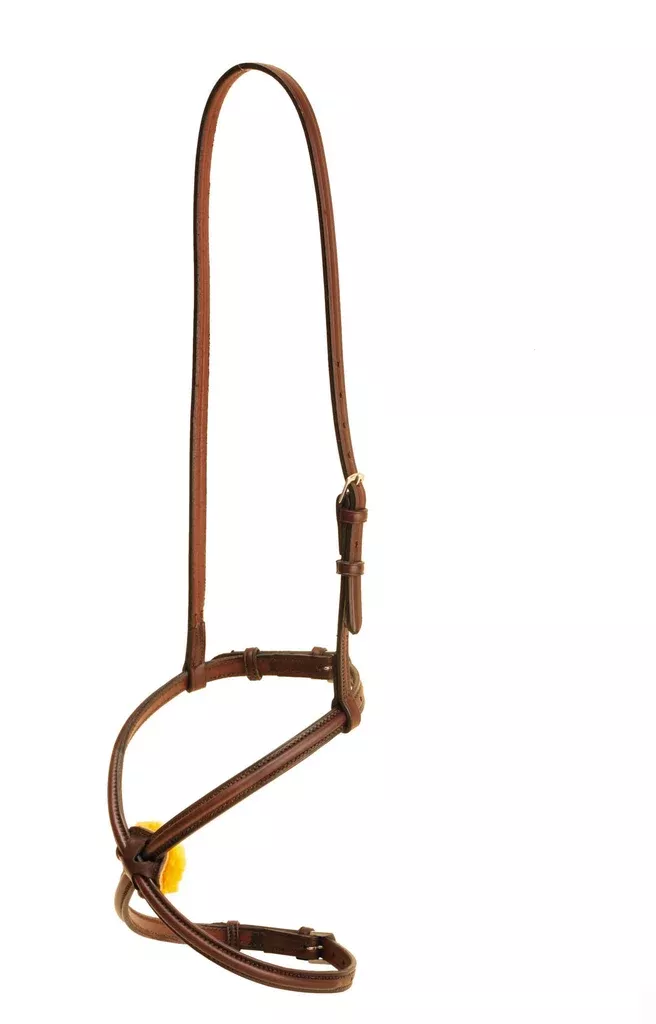 Tory Leather Round Raised Figure Eight Caveson