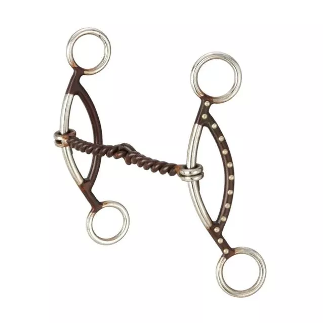 Tough1 Antique Brown "H" Twisted Wire Gag Snaffle