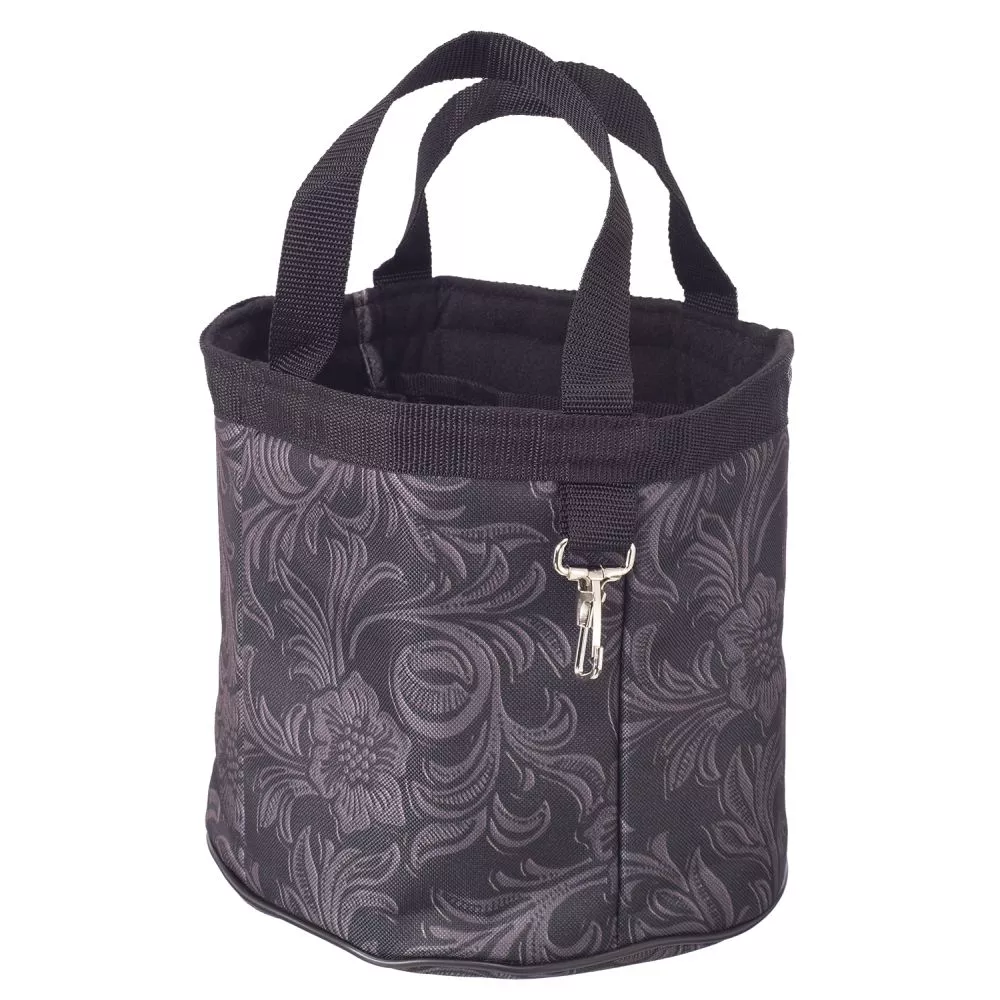 Tough1 Black Tooled Leather Final Touches Grooming Caddy