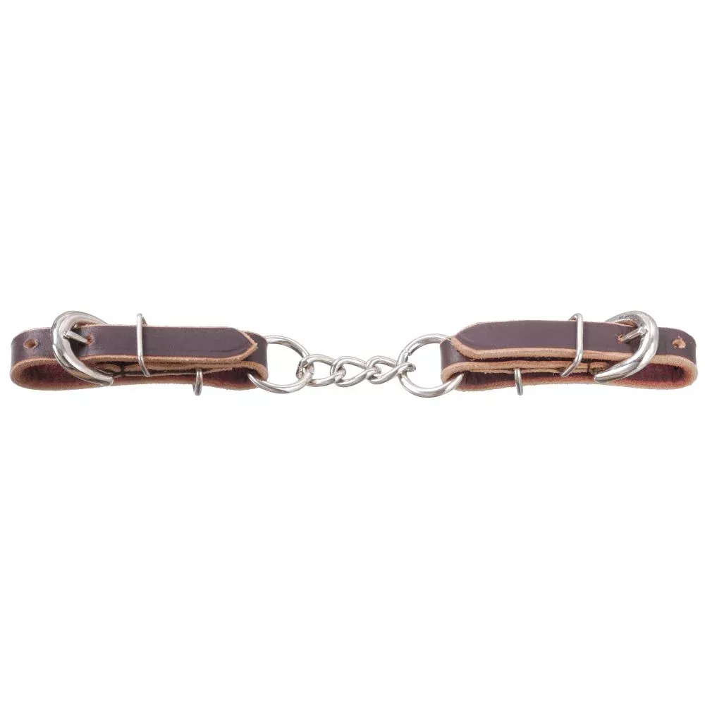 Tough1 Leather 3 Link Curb Chain