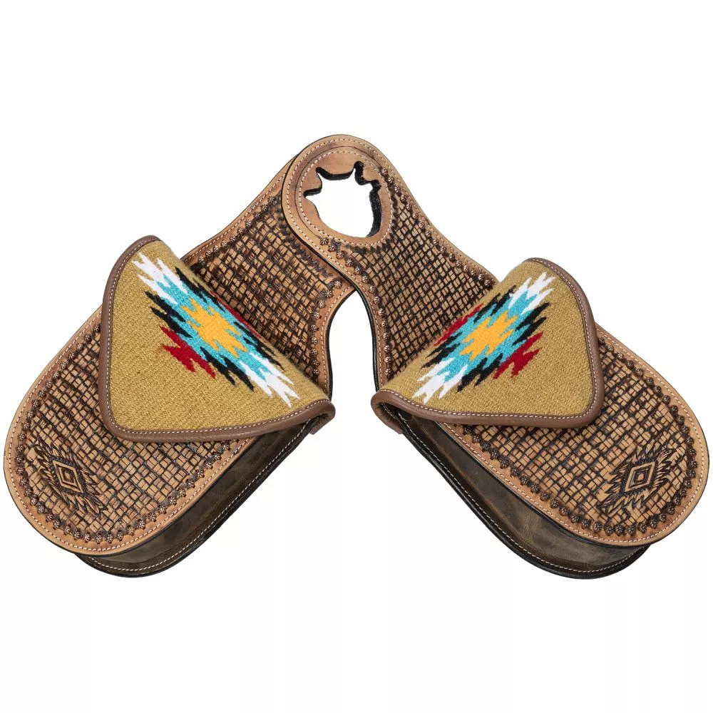 Tough1 Leather Horn Bag with Hand Weaving