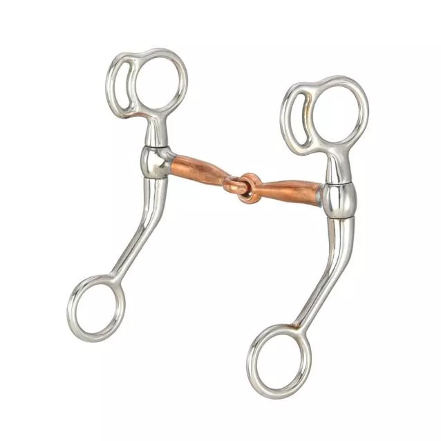 Tough1 Miniature Training Snaffle with Copper Mouth - 3 3/4"