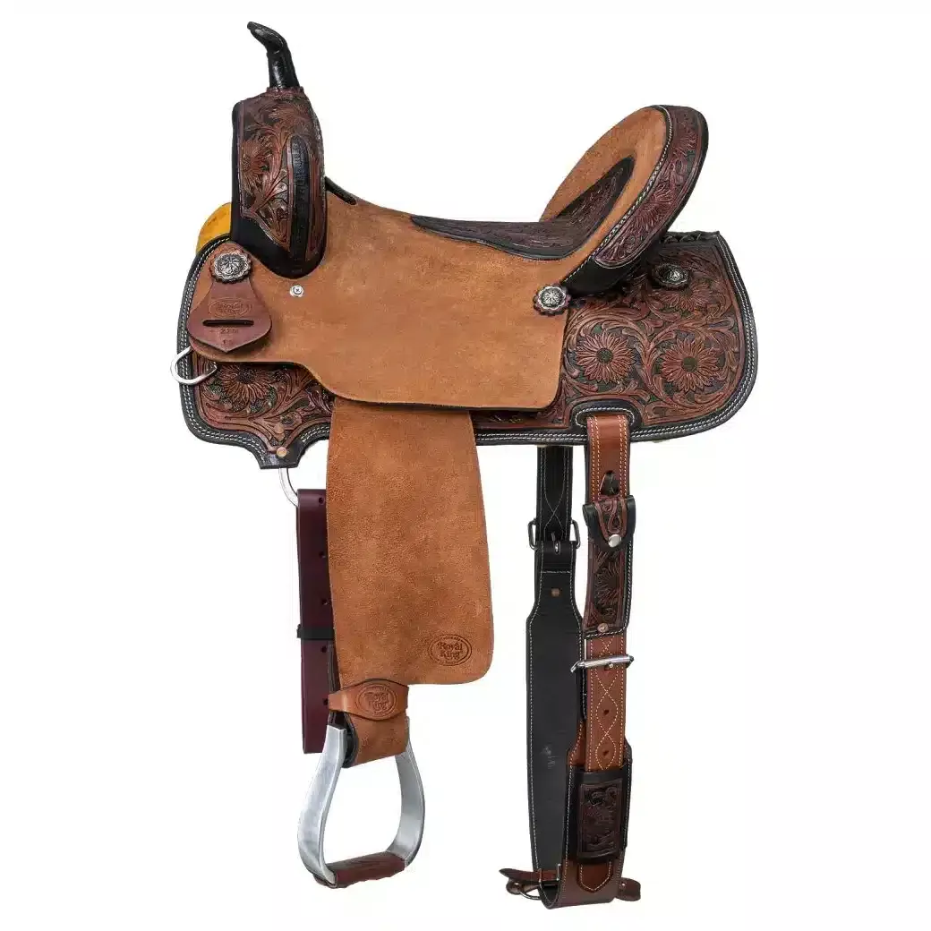 Tough1 Royal King Dublin Two-Tone Barrel Saddle