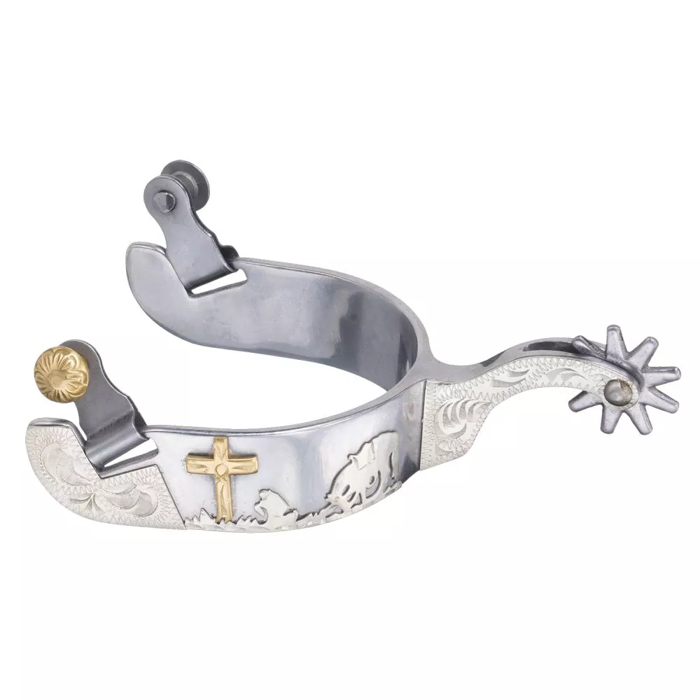Tough1 Sweet Iron Praying Cowboy Spurs