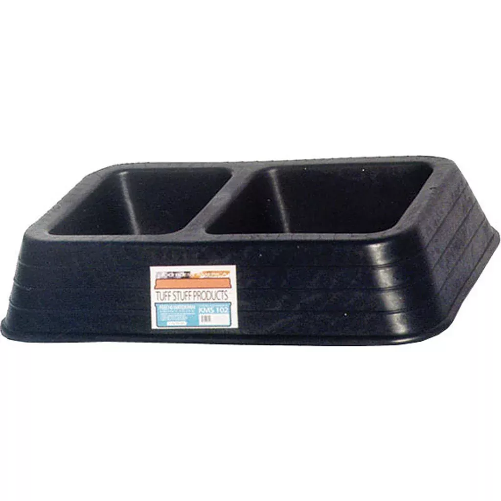 Tuff Stuff Double Dish, 3 qt, Black