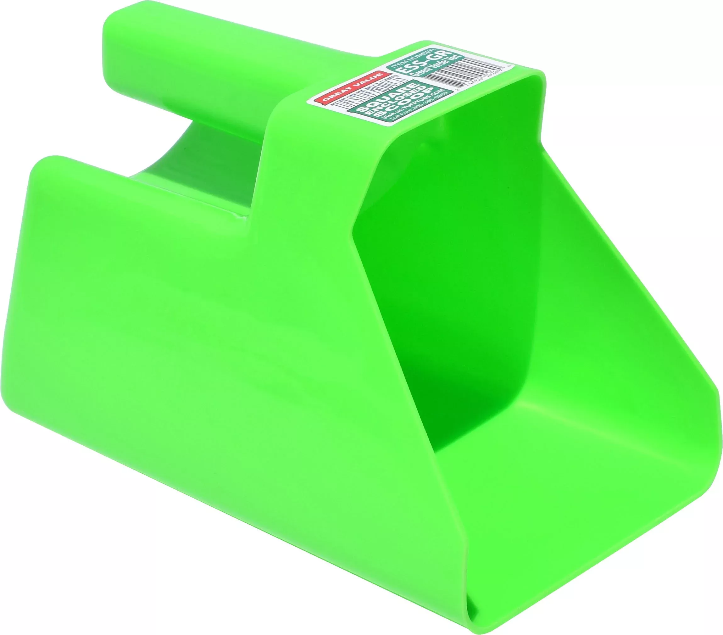 Tuff Stuff Enclosed Square Scoop Green 3 qt