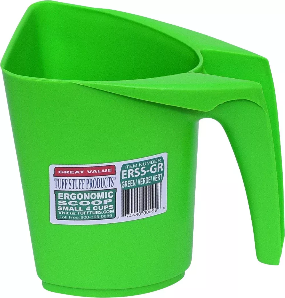 Tuff Stuff Ergonomic Scoop, 1 qt, Green