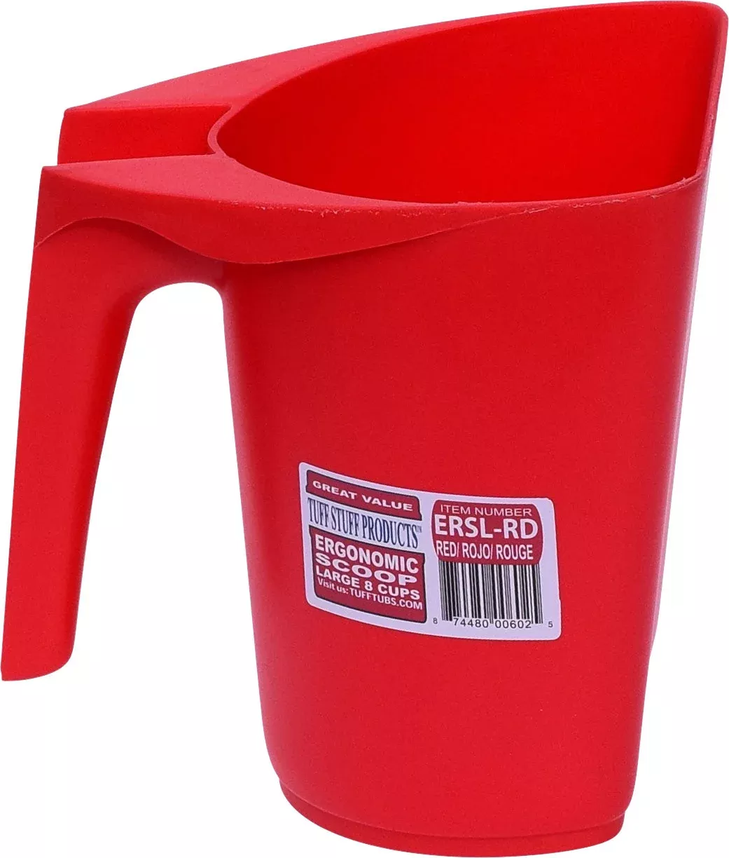 Tuff Stuff Ergonomic Scoop 2 qt Red