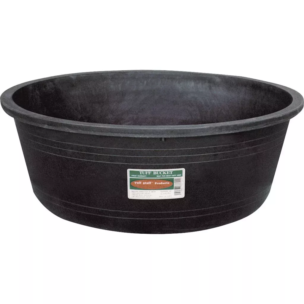 Tuff Stuff Feed Dish, Black, 7 gal