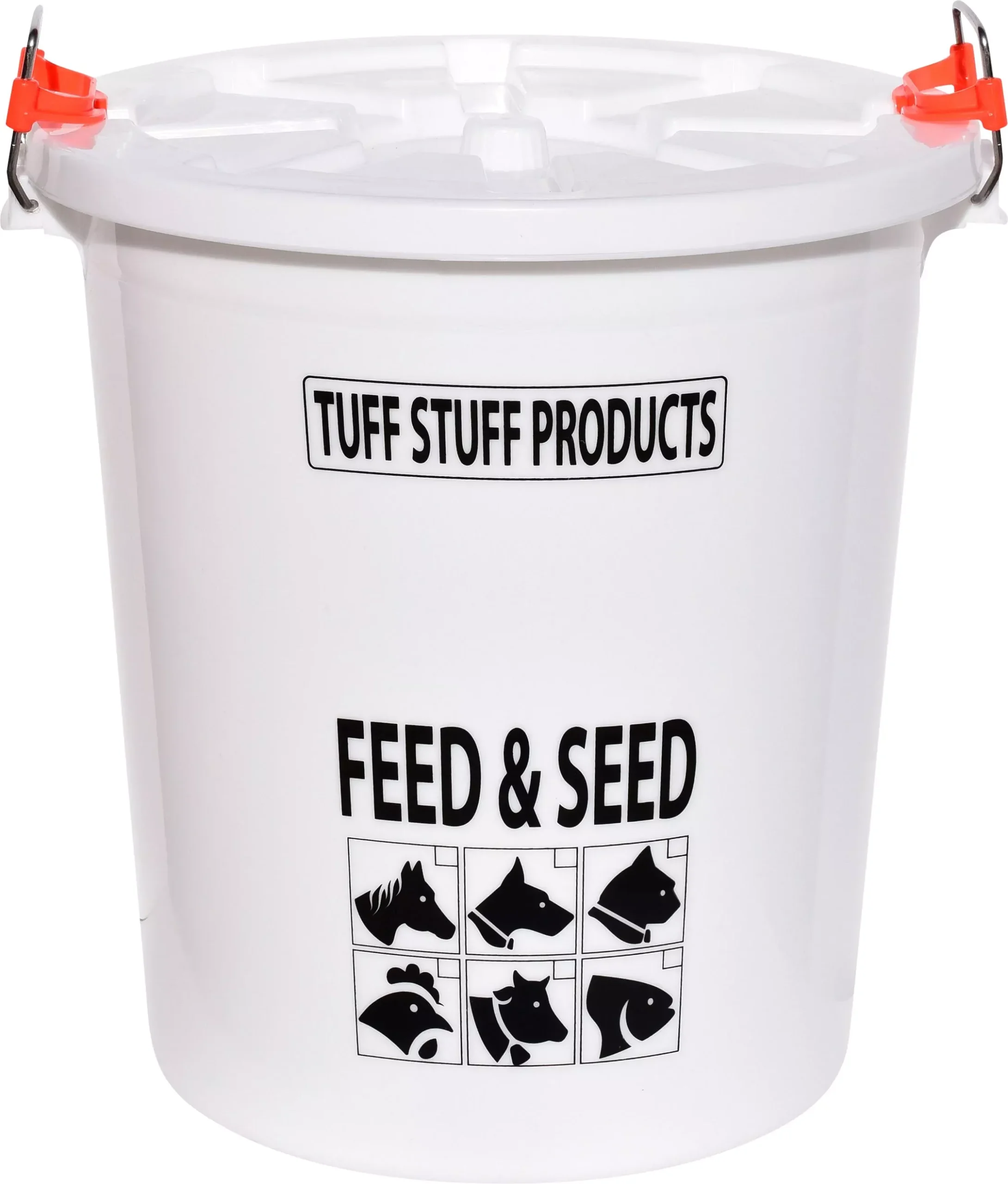 Tuff Stuff Feed Storage Drum, 26 Gal, White