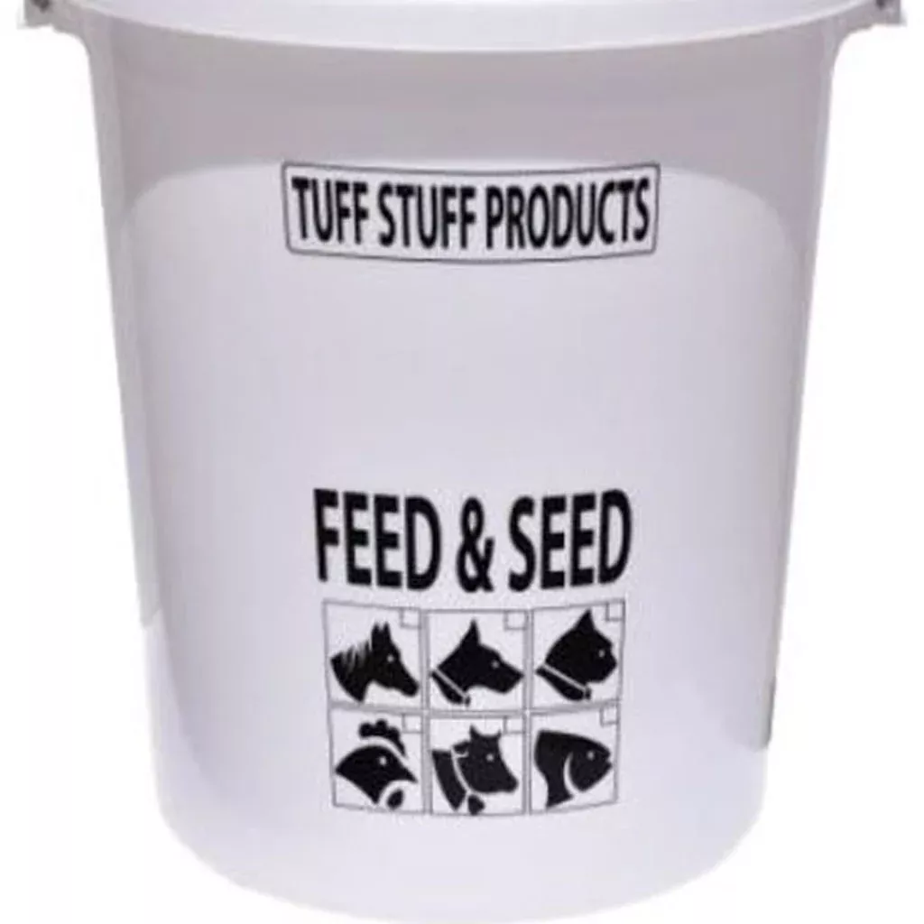 Tuff Stuff Feed Storage Drum 45 gal White