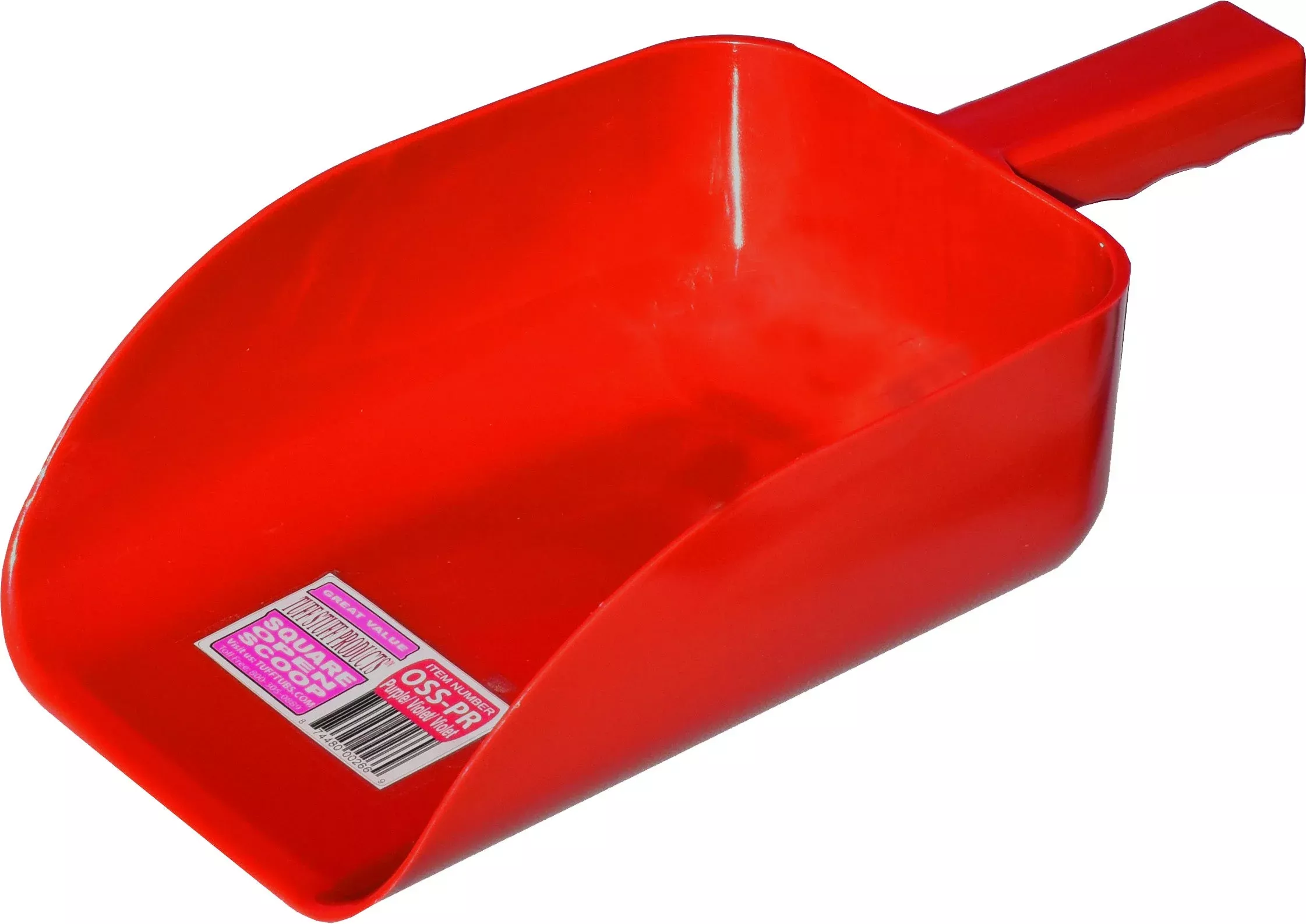 Tuff Stuff Open Square Scoop Red 5 qt