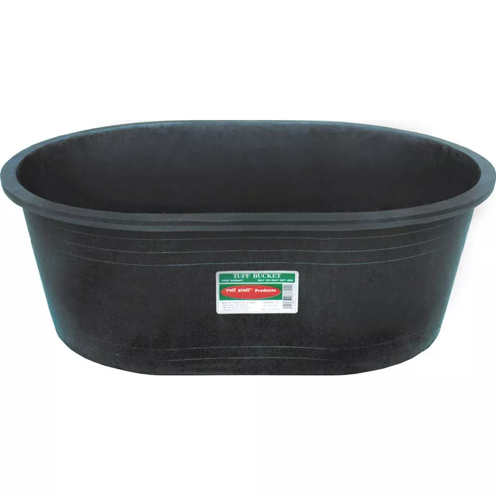 Tuff Stuff Oval Tank with Plug, 140 gal, Black