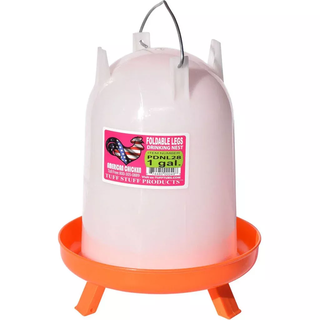 Tuff Stuff Poultry Drinker with Folding Legs 1 gal