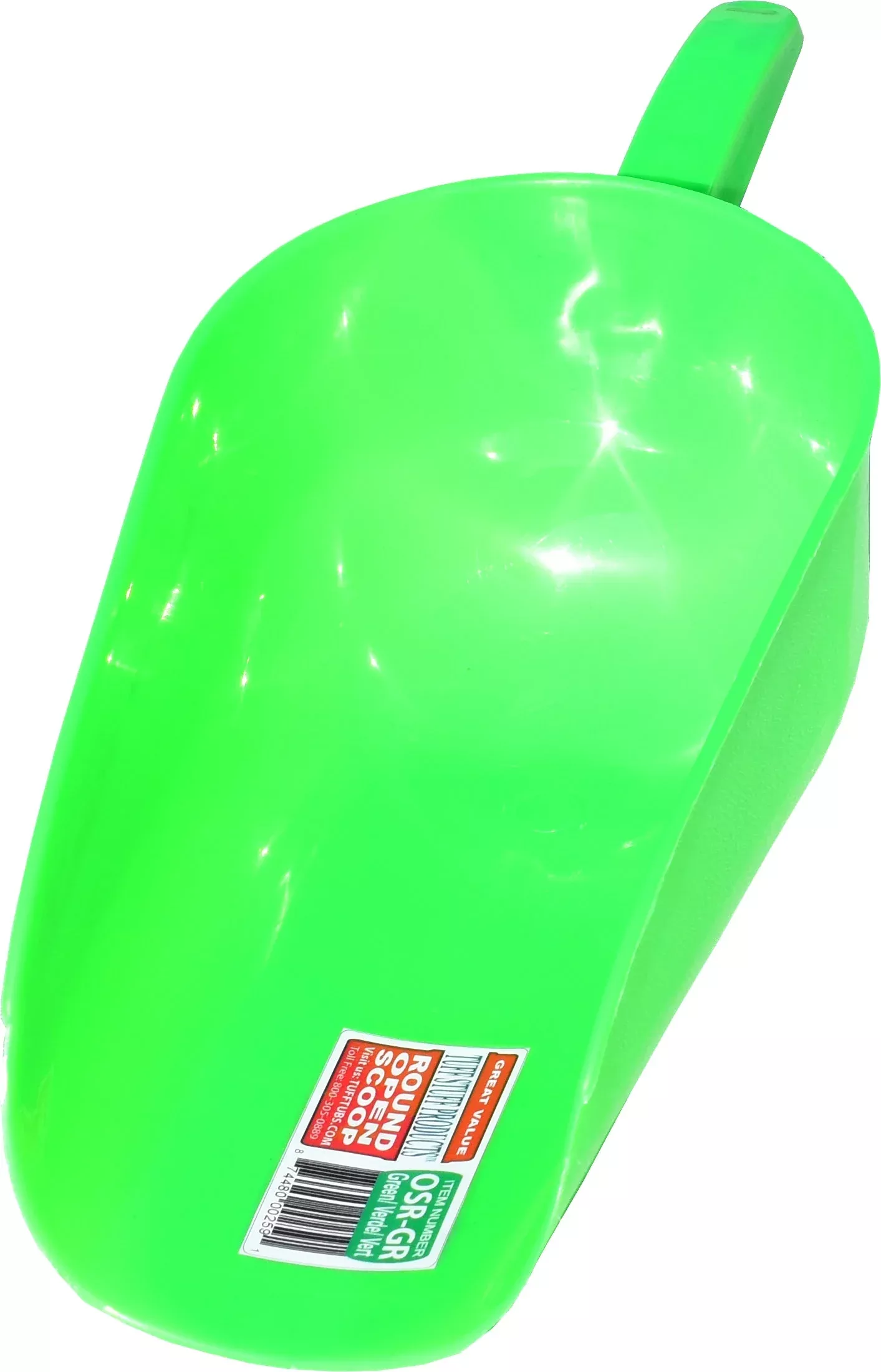 Tuff Stuff Round Open Scoop 5 qt, Green