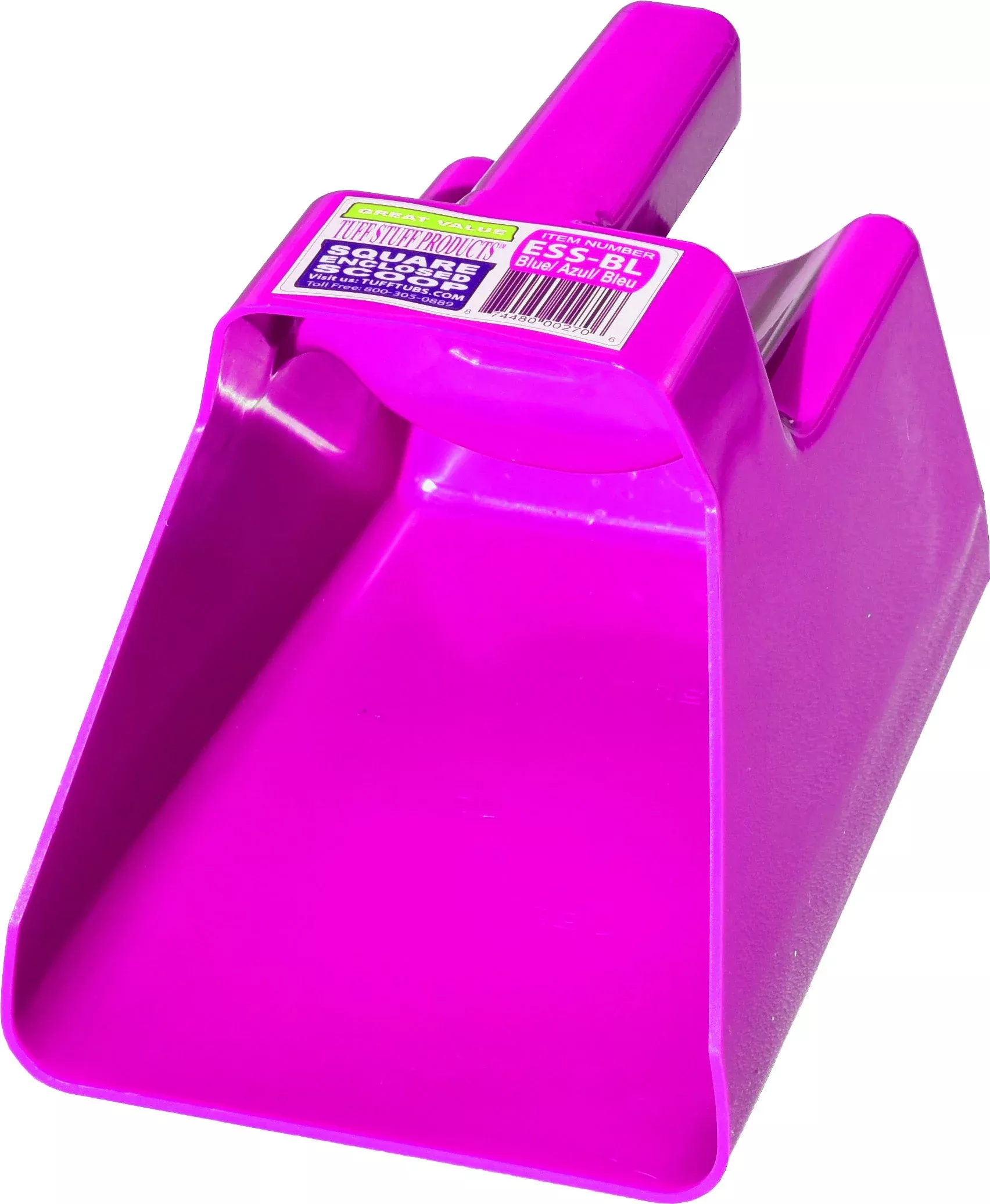 Tuff Stuff Square Enclosed Scoop 3 qt Pink