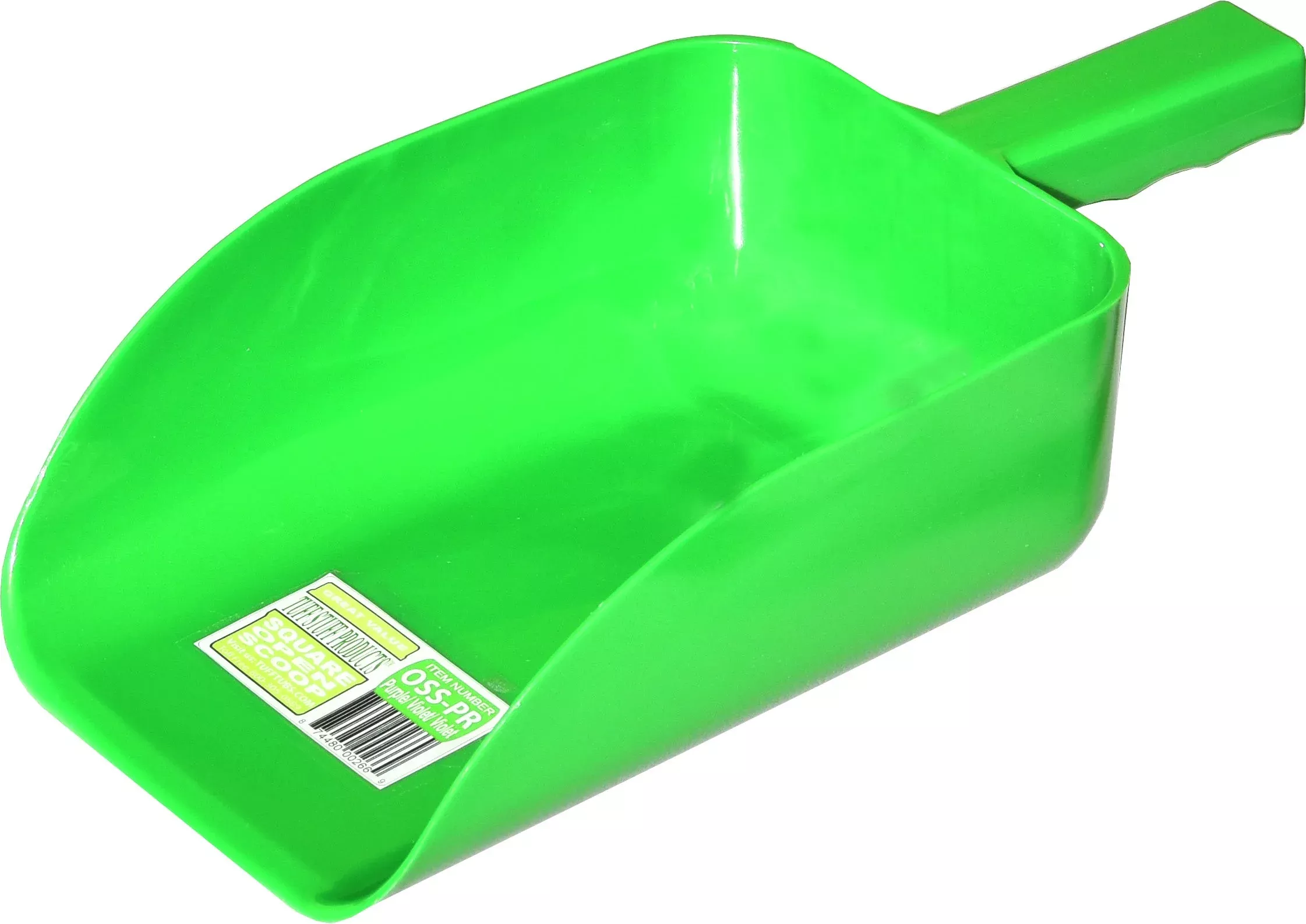 Tuff Stuff Square Open Scoop, 5 qt, Green