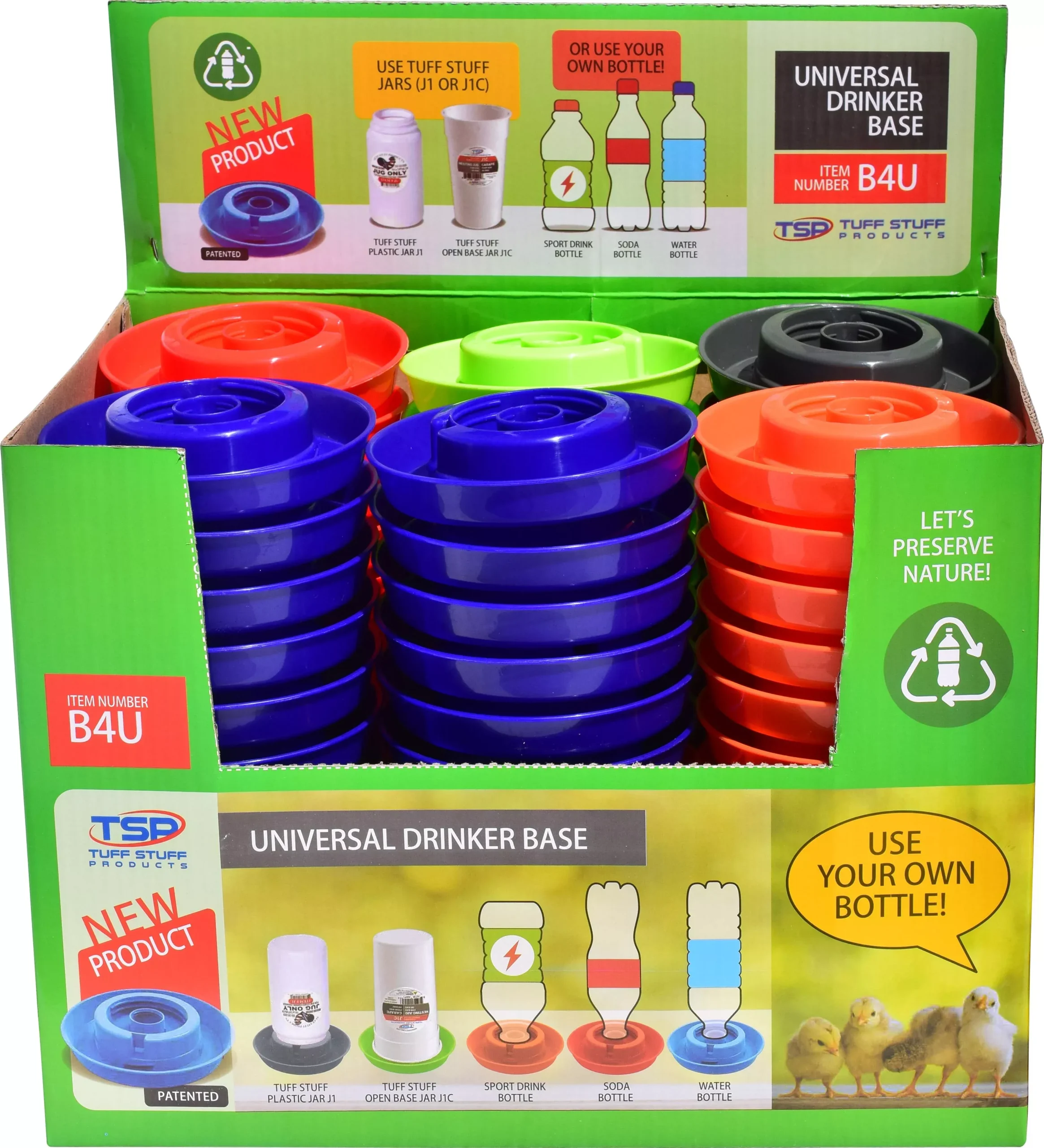 Tuff Stuff Universal Drinker Base, 1 qt