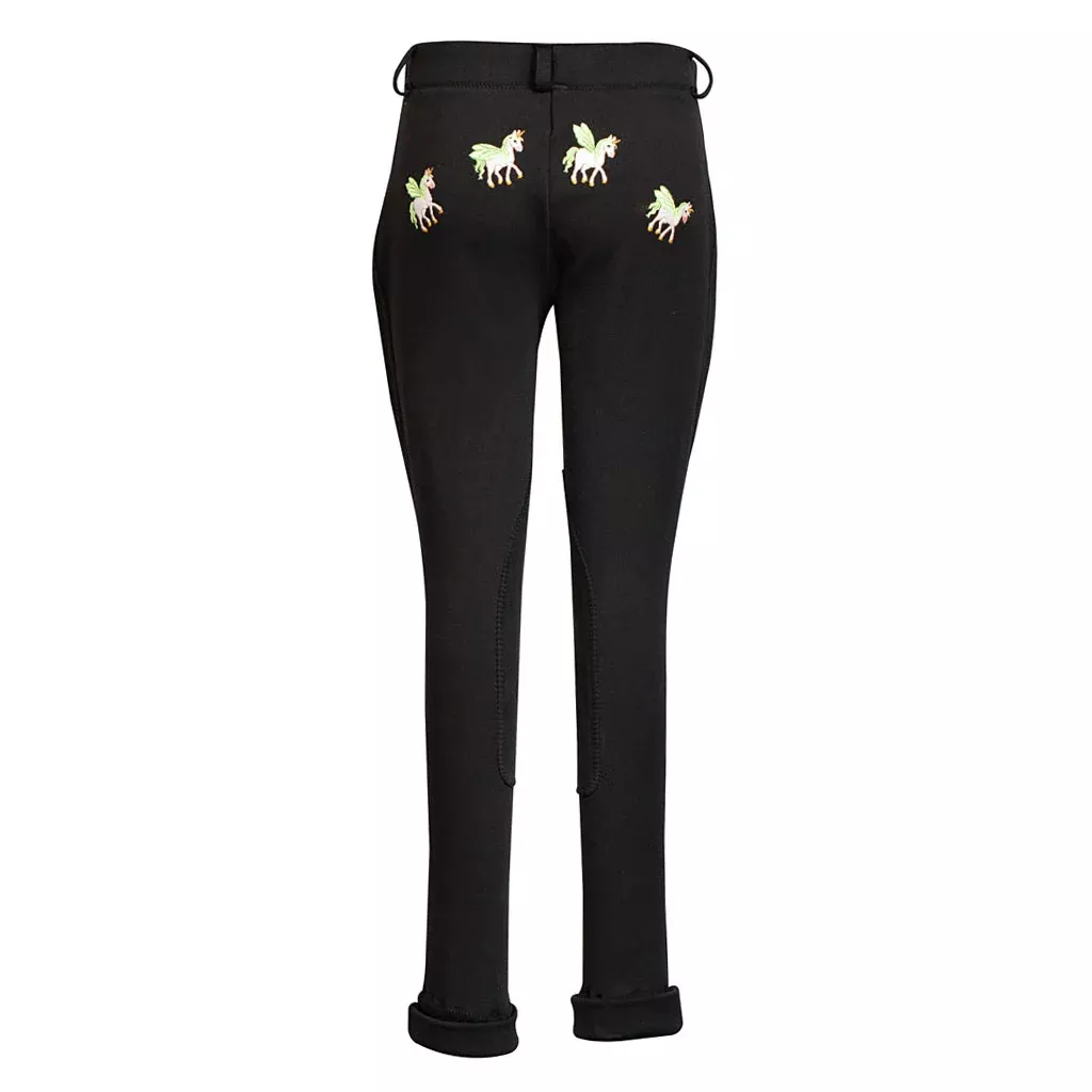 TuffRider Children's Unicorn Unifleece Pull-On Knee Patch Winter Jodhpurs