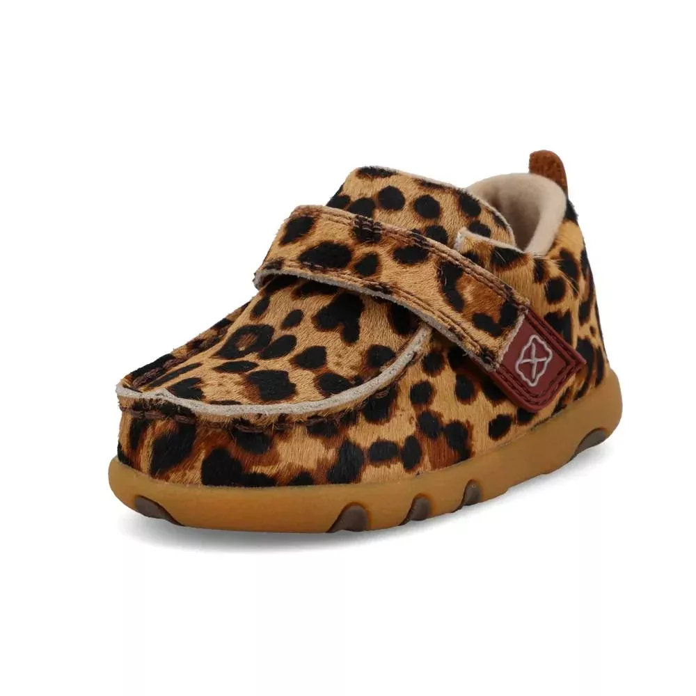 Twisted X Infant Leopard Cowhide Driving Moc - FINAL SALE