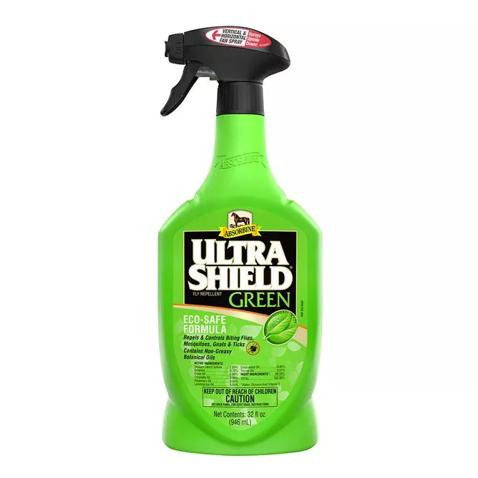 UltraShield Green Natural Fly Repellent Spray 32oz